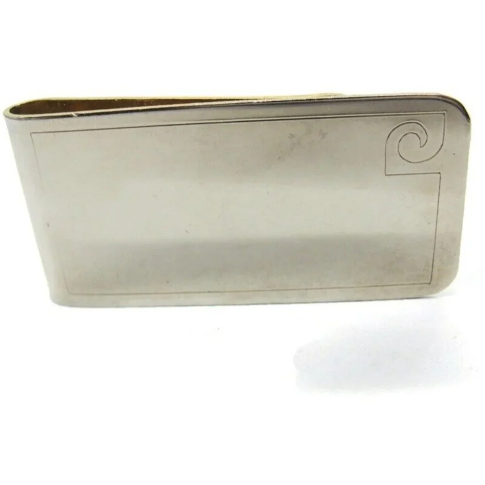 Pierre Cardin Money Clip Stainless Steel Wallet Credit Card Cash ID Holder